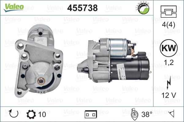 Valeo 455738 - Starter aaoparts.ro