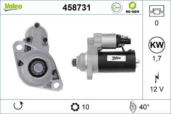 VALEO 458731 - Starter aaoparts.ro