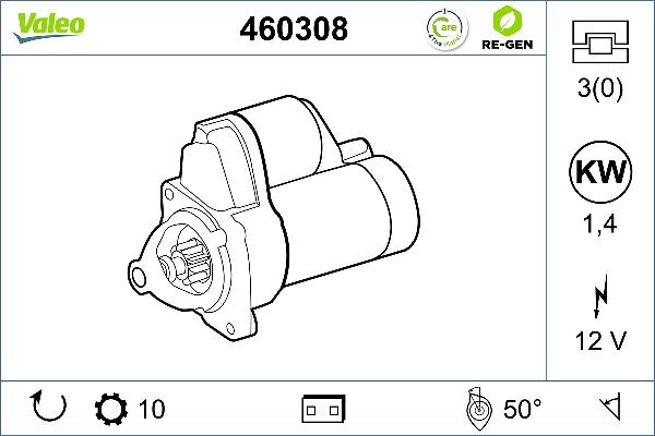 VALEO 460308 - Starter aaoparts.ro