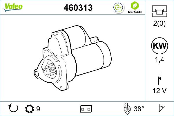 VALEO 460313 - Starter aaoparts.ro