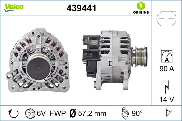 VALEO 439441 - Generator / Alternator aaoparts.ro