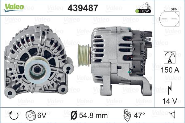 Valeo 439487 - Generator / Alternator aaoparts.ro