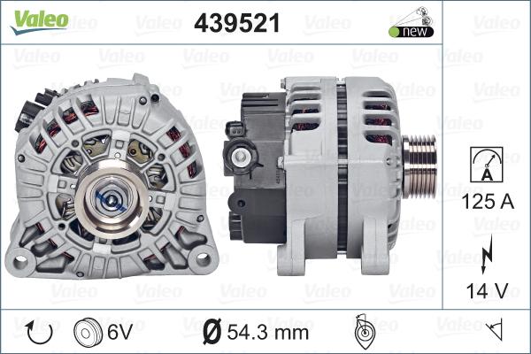 Valeo 439521 - Generator / Alternator aaoparts.ro