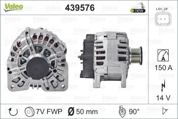 Valeo 439576 - Generator / Alternator aaoparts.ro