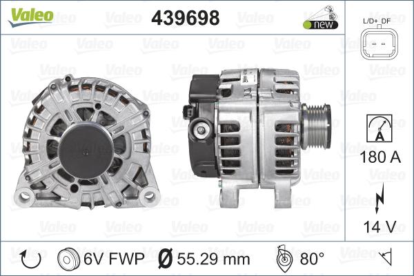 Valeo 439698 - Generator / Alternator aaoparts.ro