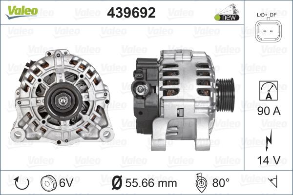 Valeo 439692 - Generator / Alternator aaoparts.ro