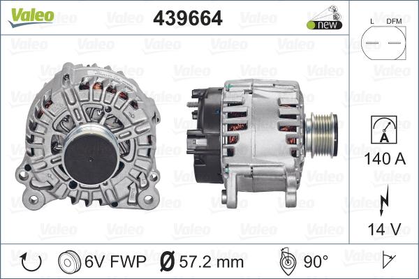 Valeo 439664 - Generator / Alternator aaoparts.ro