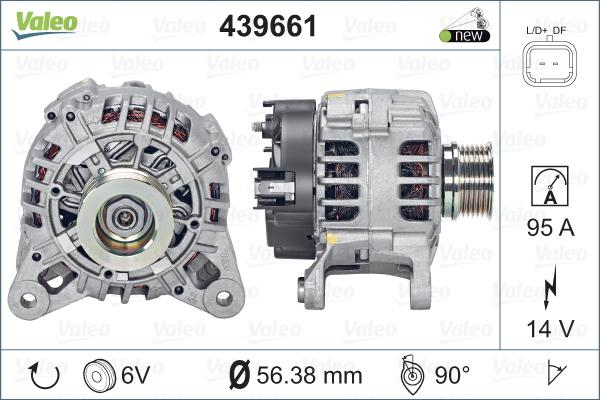 Valeo 439661 - Generator / Alternator aaoparts.ro