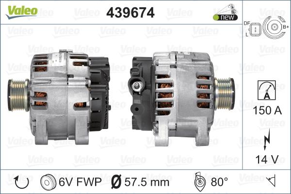 Valeo 439674 - Generator / Alternator aaoparts.ro