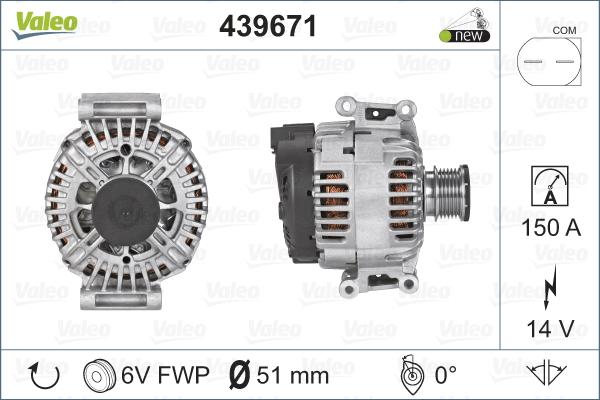 Valeo 439671 - Generator / Alternator aaoparts.ro