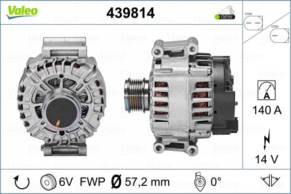 Valeo 439814 - Generator / Alternator aaoparts.ro
