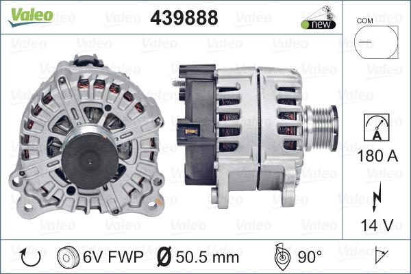 Valeo 439888 - Generator / Alternator aaoparts.ro