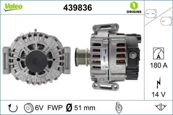 Valeo 439836 - Generator / Alternator aaoparts.ro