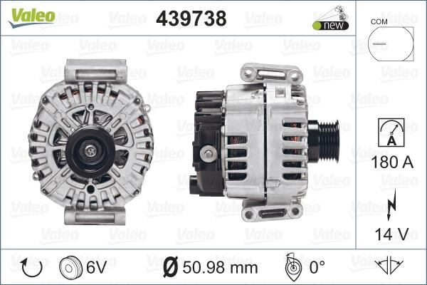 Valeo 439738 - Generator / Alternator aaoparts.ro