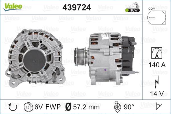 Valeo 439724 - Generator / Alternator aaoparts.ro