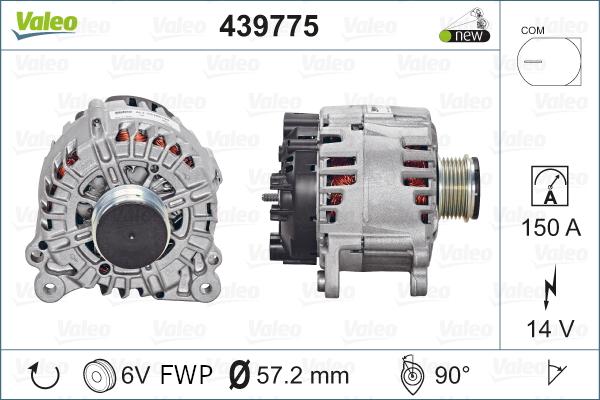 Valeo 439775 - Generator / Alternator aaoparts.ro