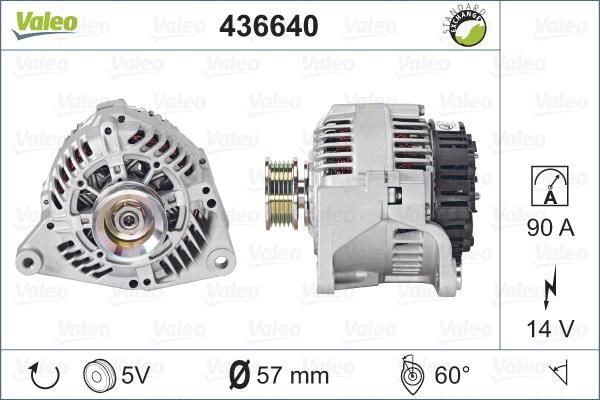 Valeo 436640 - Generator / Alternator aaoparts.ro