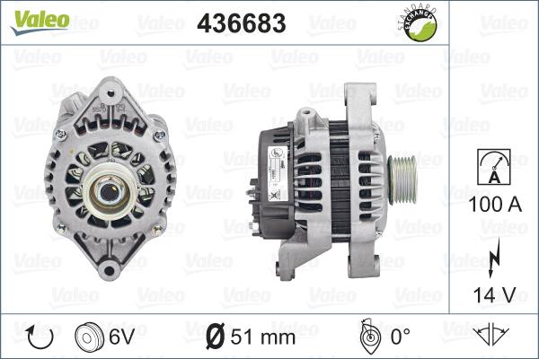 Valeo 436683 - Generator / Alternator aaoparts.ro