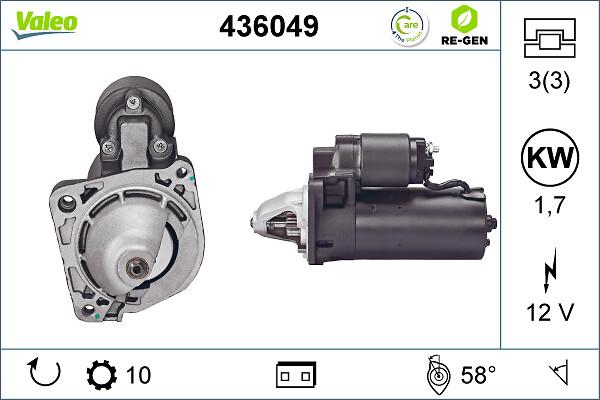 Valeo 436049 - Starter aaoparts.ro