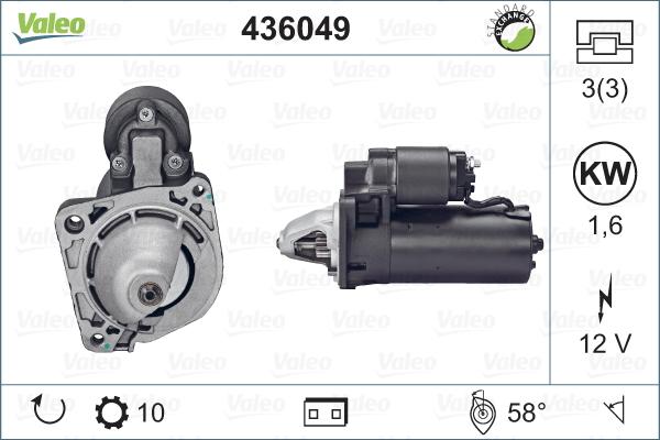 Valeo 436049 - Starter aaoparts.ro