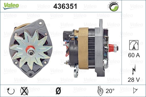 Valeo 436351 - Generator / Alternator aaoparts.ro