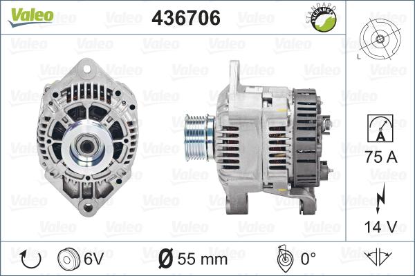 Valeo 436706 - Generator / Alternator aaoparts.ro