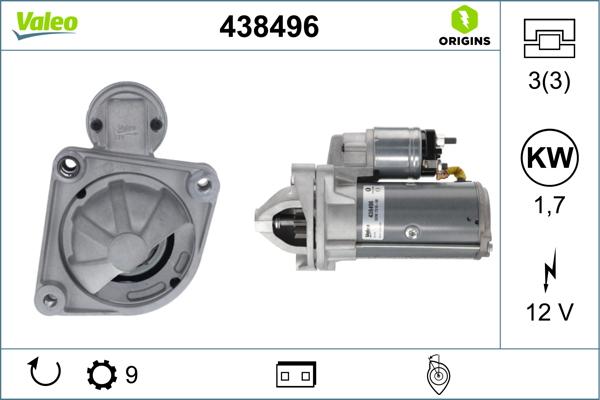 Valeo 438496 - Starter aaoparts.ro