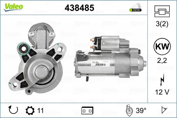 Valeo 438485 - Starter aaoparts.ro