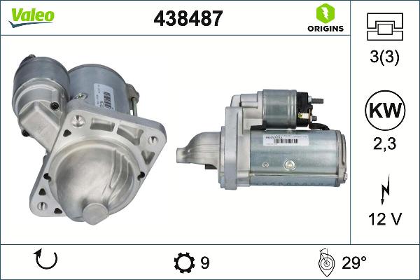 VALEO 438487 - Starter aaoparts.ro