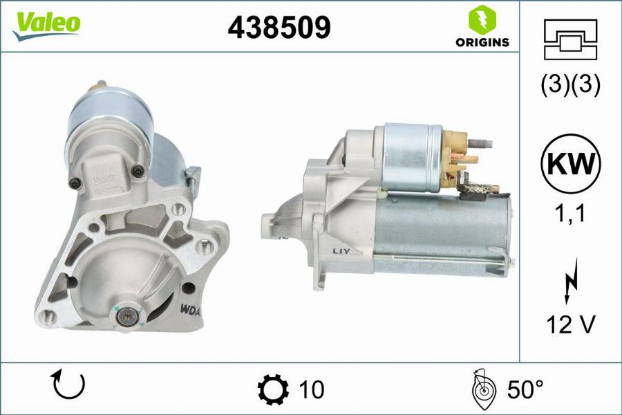 Valeo 438509 - Starter aaoparts.ro