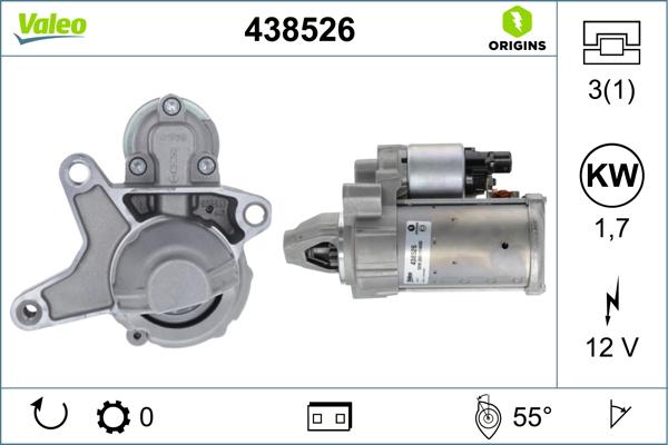 Valeo 438526 - Starter aaoparts.ro