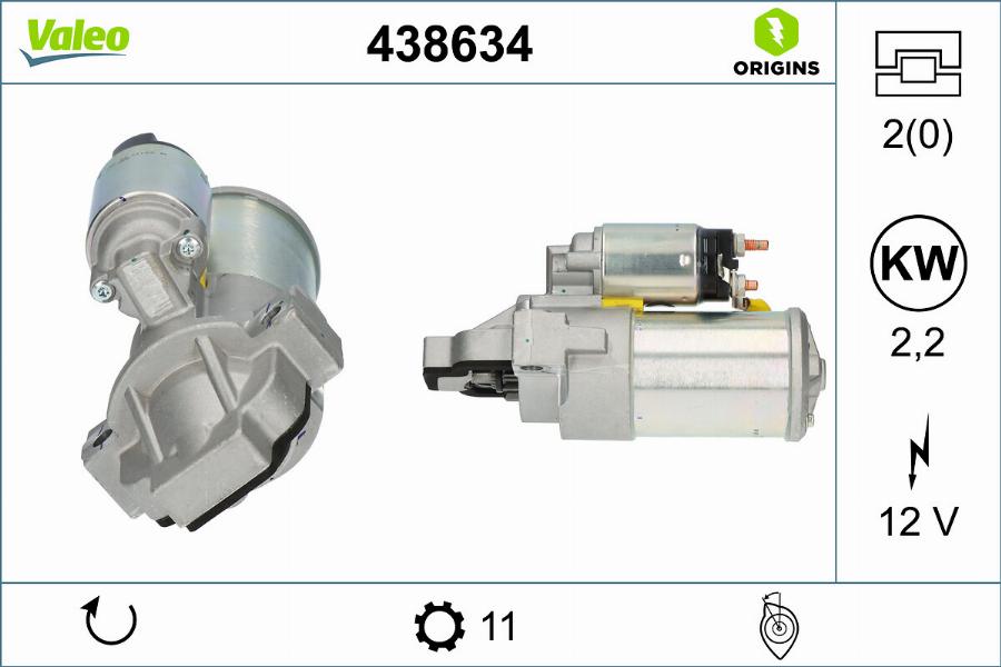 Valeo 438634 - Starter aaoparts.ro