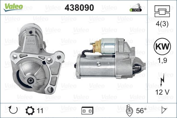 Valeo 438090 - Starter aaoparts.ro