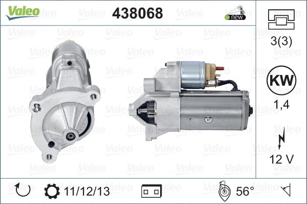 Valeo 438068 - Starter aaoparts.ro