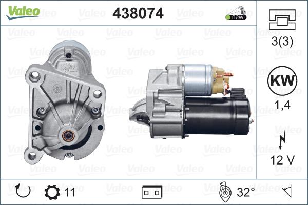 Valeo 438074 - Starter aaoparts.ro