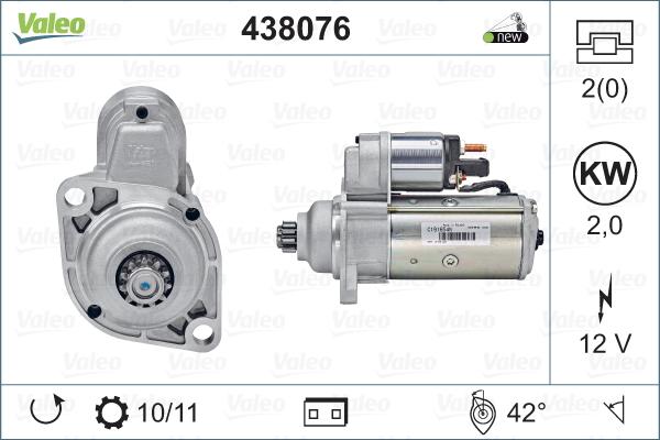 Valeo 438076 - Starter aaoparts.ro