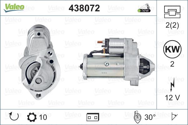 Valeo 438072 - Starter aaoparts.ro