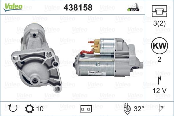 Valeo 438158 - Starter aaoparts.ro