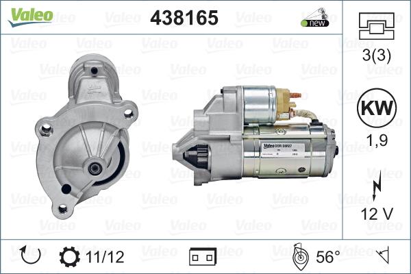 Valeo 438165 - Starter aaoparts.ro