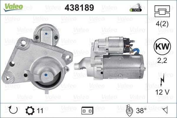 Valeo 438189 - Starter aaoparts.ro