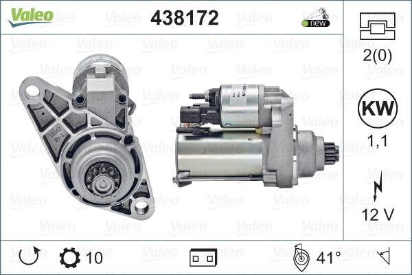 Valeo 438172 - Starter aaoparts.ro