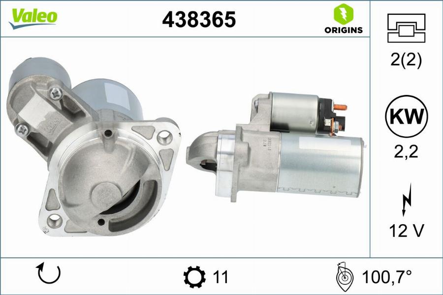 Valeo 438365 - Starter aaoparts.ro