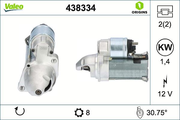 VALEO 438334 - Starter aaoparts.ro