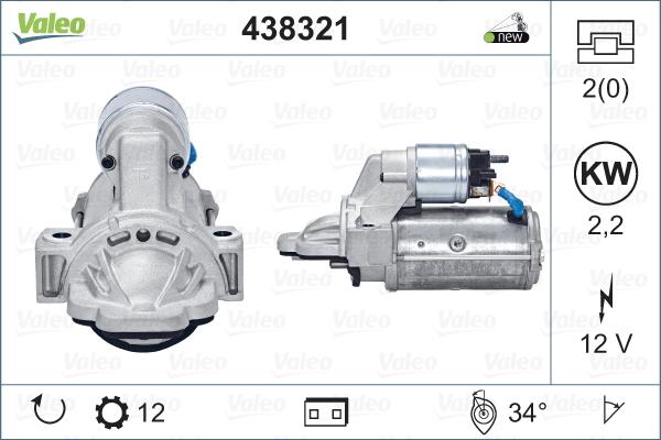 Valeo 438321 - Starter aaoparts.ro