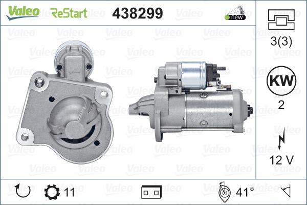 Valeo 438299 - Starter aaoparts.ro