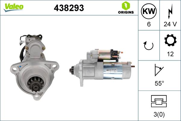 VALEO 438293 - Starter aaoparts.ro