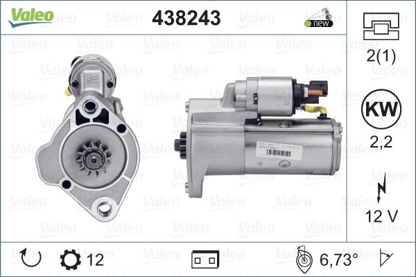 Valeo 438243 - Starter aaoparts.ro