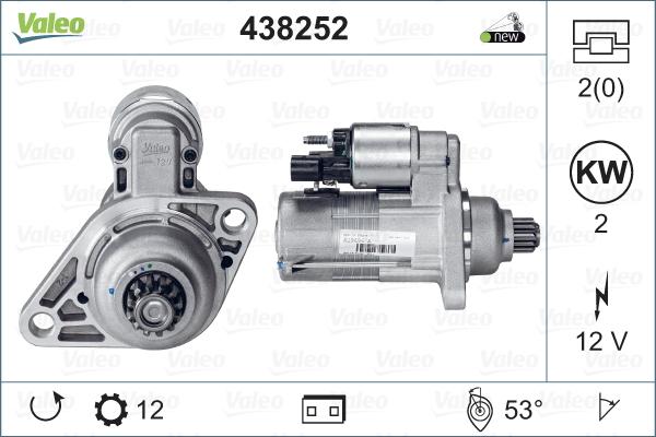 Valeo 438252 - Starter aaoparts.ro