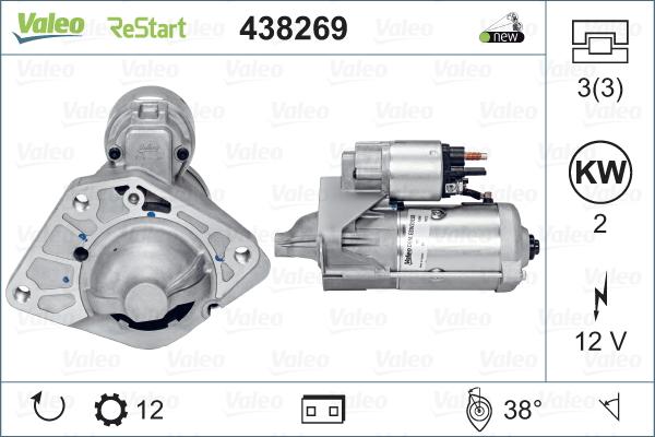 Valeo 438269 - Starter aaoparts.ro