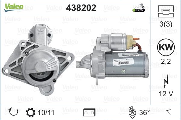 Valeo 438202 - Starter aaoparts.ro